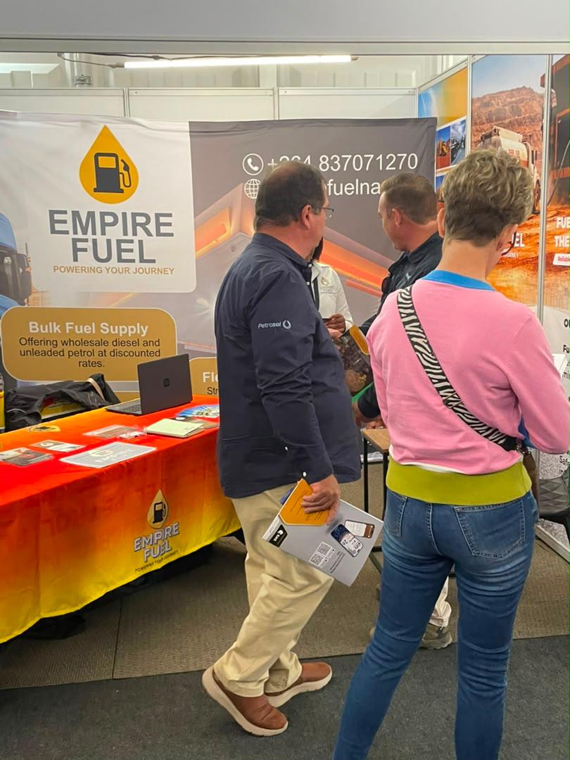 An Empire Fuel team member at the company exhibition stand